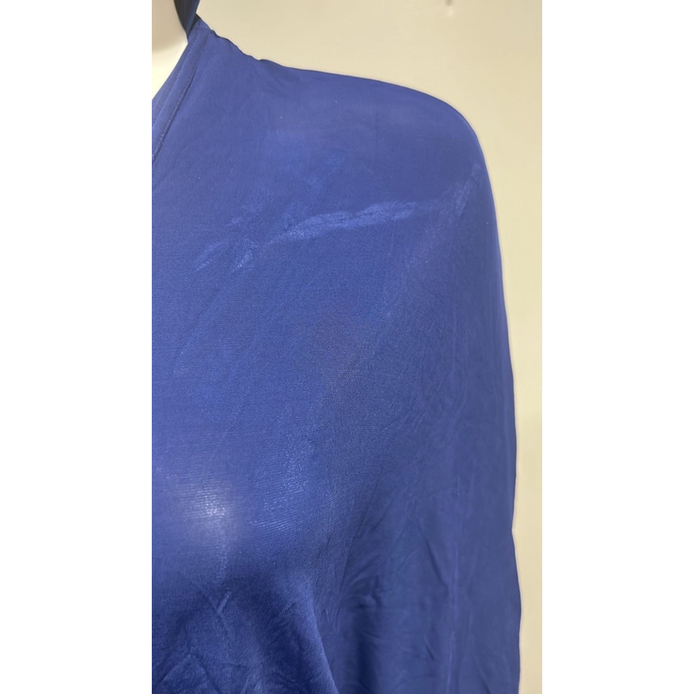 Silvia Tcherassi Roselyn Blue Fringed Jersey Maxi Dress Size 2L (12) NWD - Picture 9 of 14